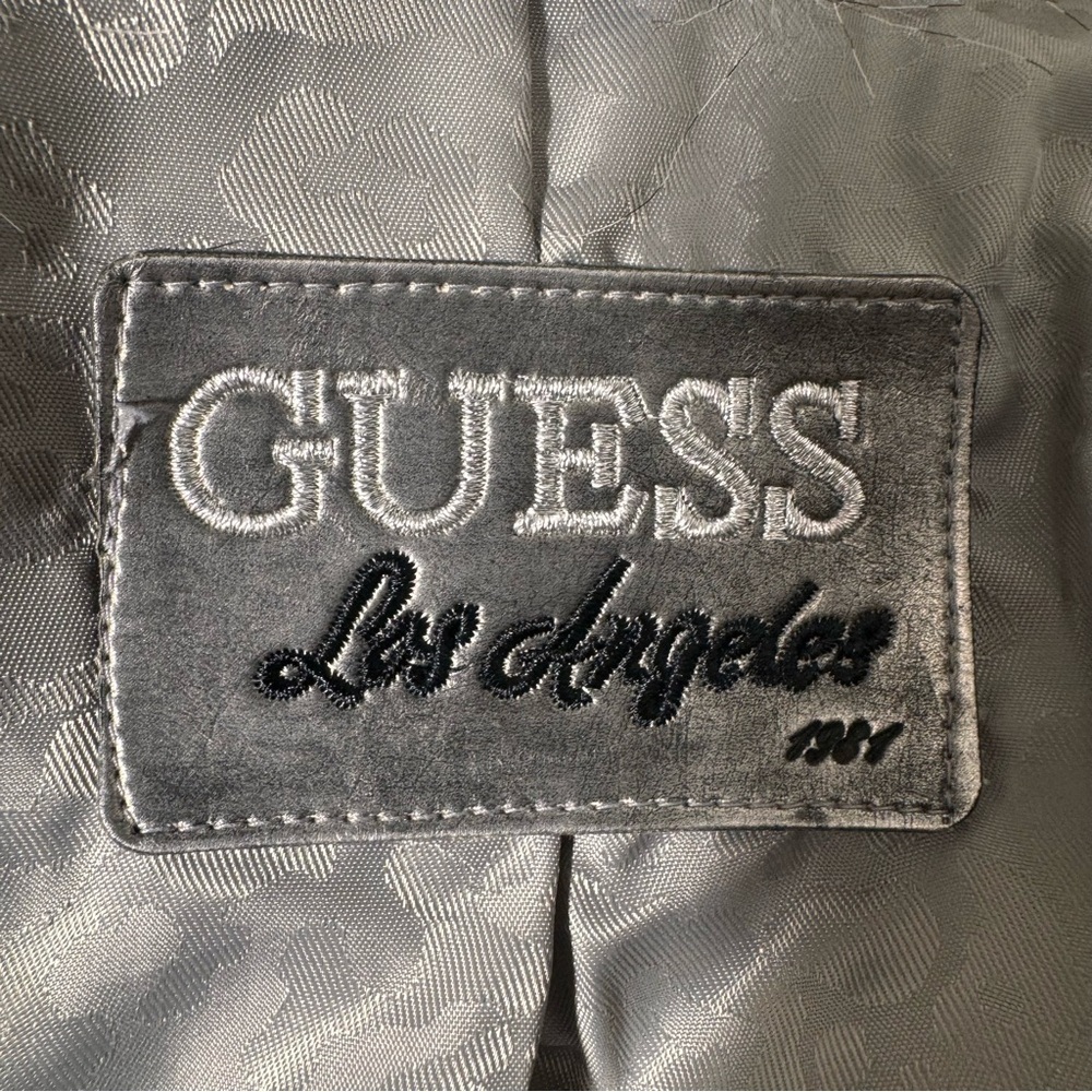 Guess Ladies Faux Fur 3/4 Sleeve Jacket Black & White Fur Size Medium - Picture 12 of 16